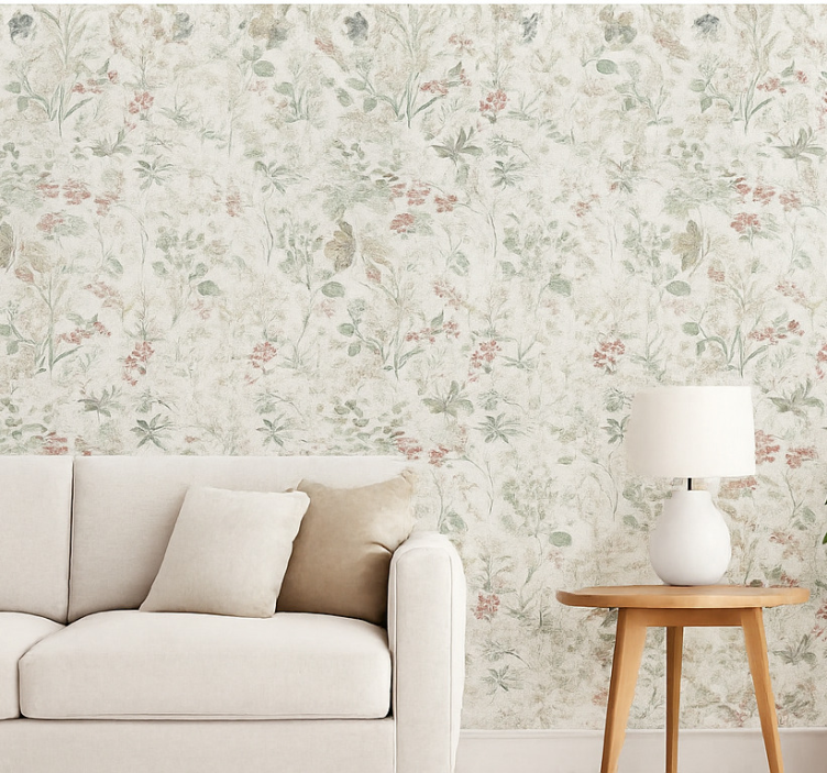 Tapeta do salonu letnia Łąka szlaku - TenStickers