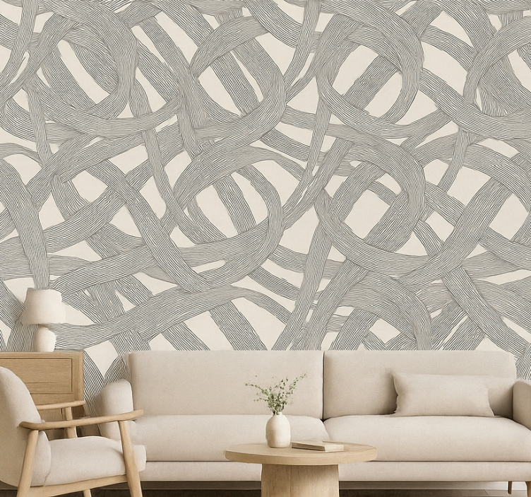 Tapeta do salonu nowoczesne abstrakcyjne murale - TenStickers