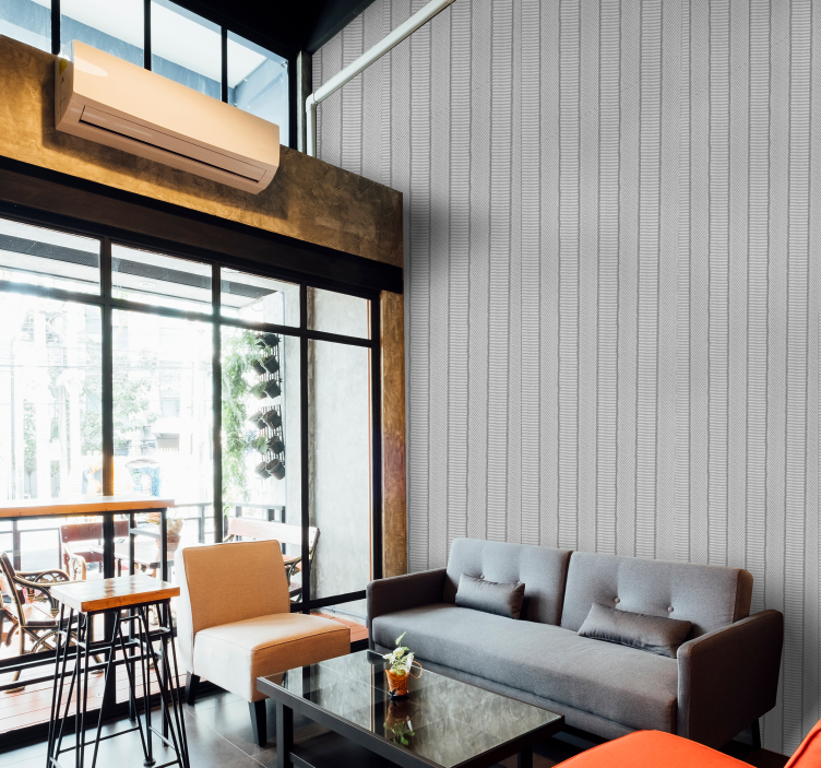 Tapeta Spokojna lniana tapeta w pionowe paski - TenStickers