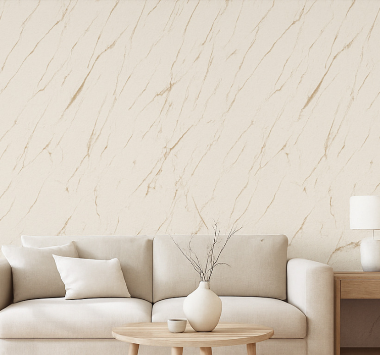 Tapeta do salonu w białym, casualowym wzorze - TenStickers