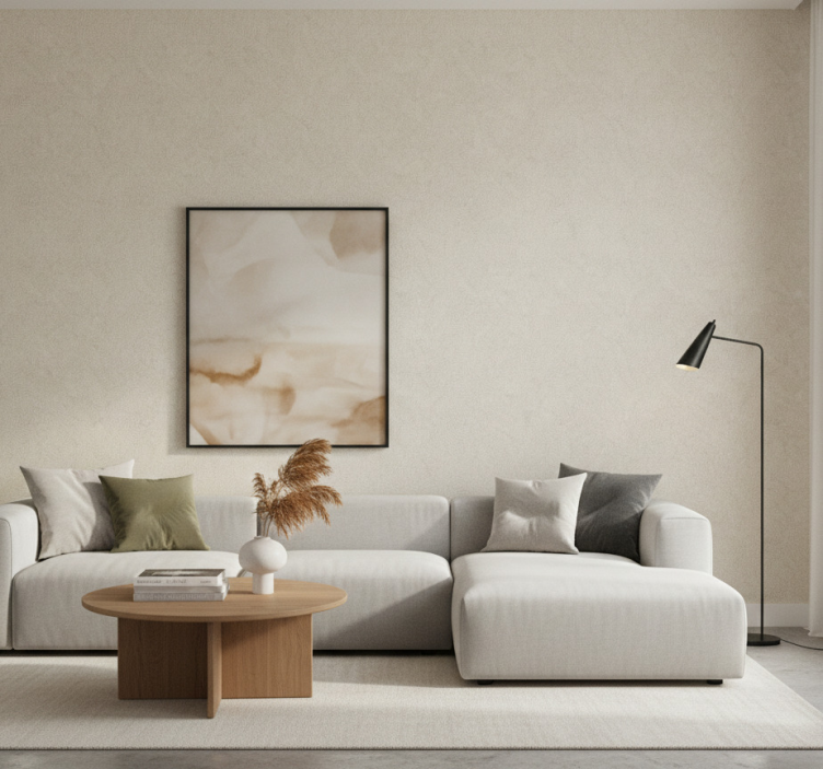 Tapeta do salonu w fakturę liści - TenStickers