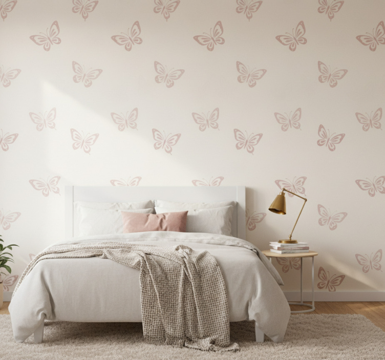 Tapeta do sypialni bajkowy motyl w locie - TenStickers