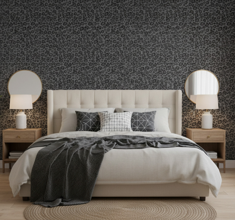 Tapeta do sypialni w elegancki wzór zwierzęcy - TenStickers