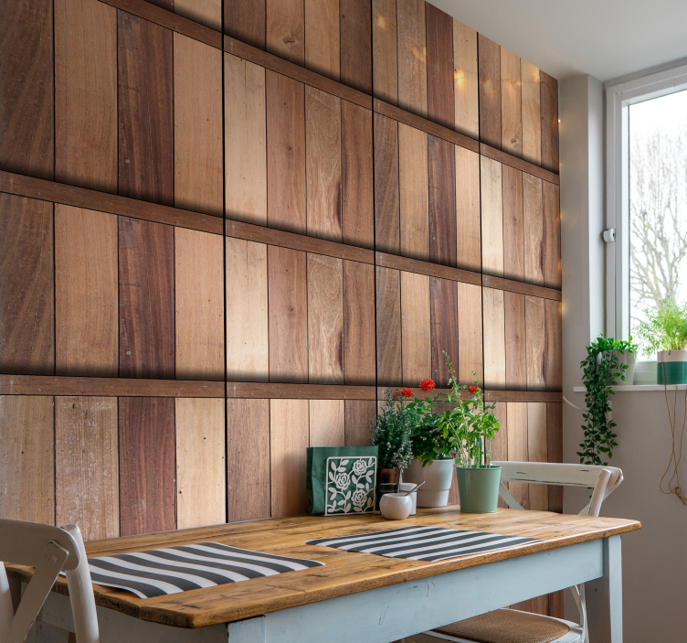 Tapeta drewno brązowy relaks - TenStickers