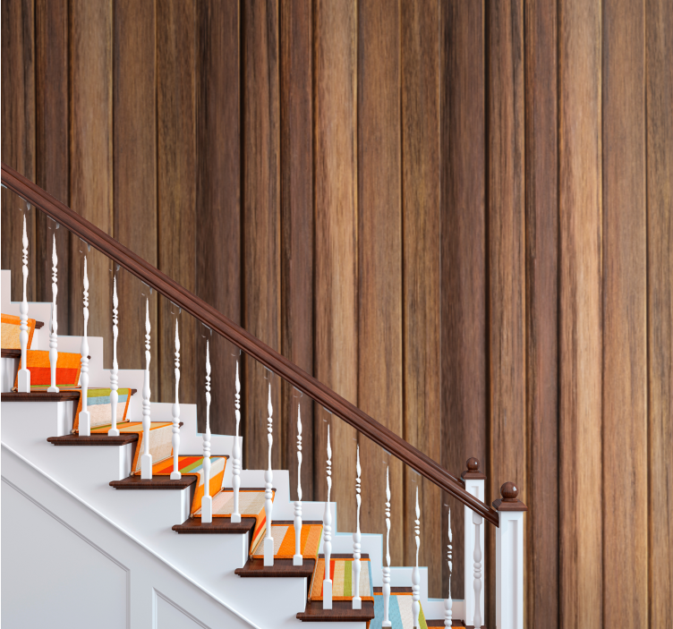 Tapeta drewno panele z desek drewnianych - TenStickers