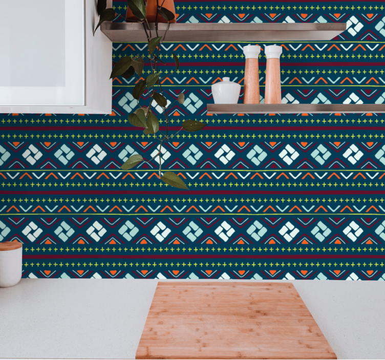 Tapeta geometrczyna geometryczne bloki kolorów - TenStickers