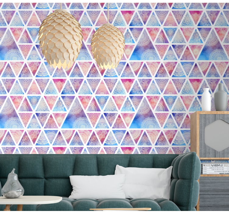 Tapeta geometrczyna geometryczny trójkątny układ - TenStickers