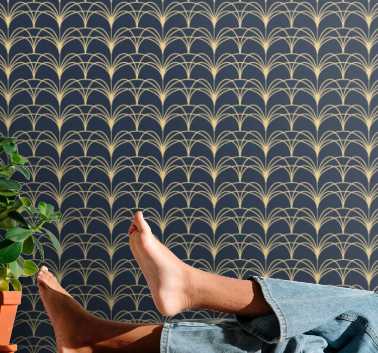 Tapeta geometrczyna łuki w stylu art déco - TenStickers