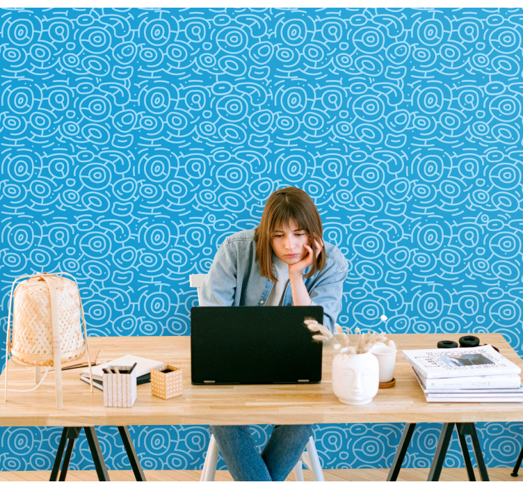 Tapeta geometrczyna spiralny wzór geometryczny - TenStickers