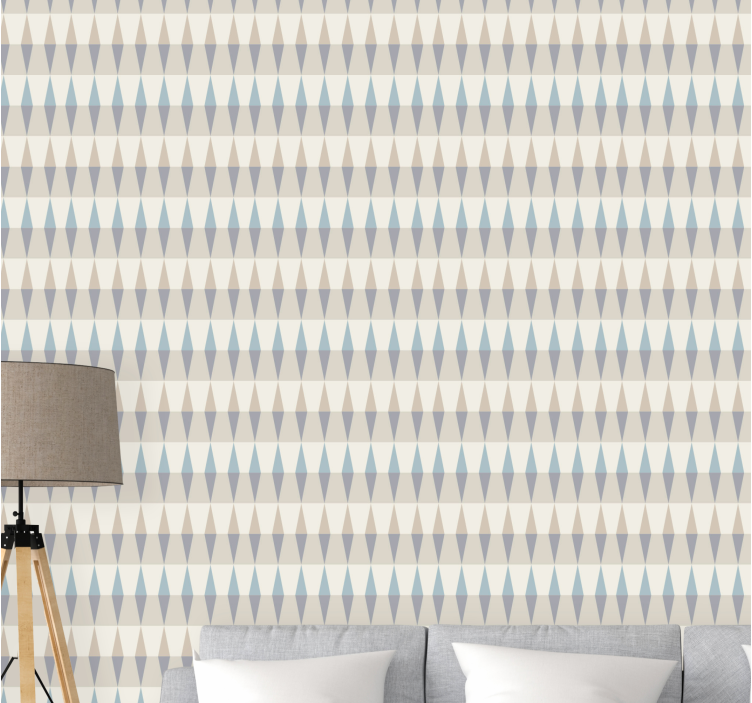 Tapeta geometrczyna stylizowany wzór diamentowy - TenStickers