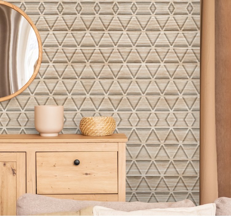 Tapeta trójkąty warstwy tekstur 3d - TenStickers