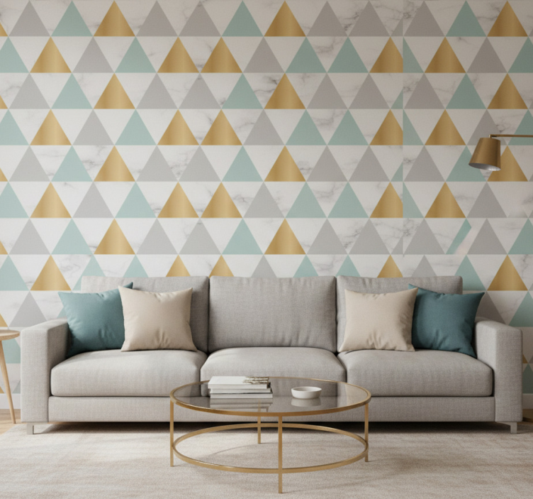 Tapeta geometryczna triada geometrii - TenStickers