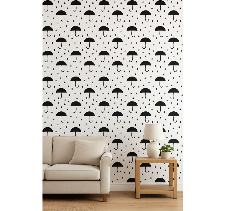 Tapeta geometryczna w krople deszczu konfetti - TenStickers