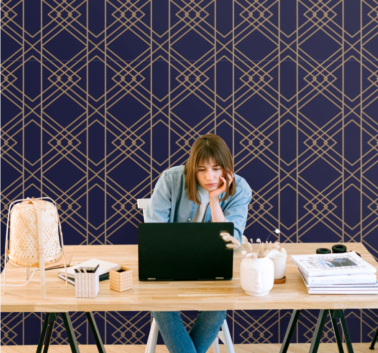 Tapeta geometryczna w nowoczesnym stylu - TenStickers