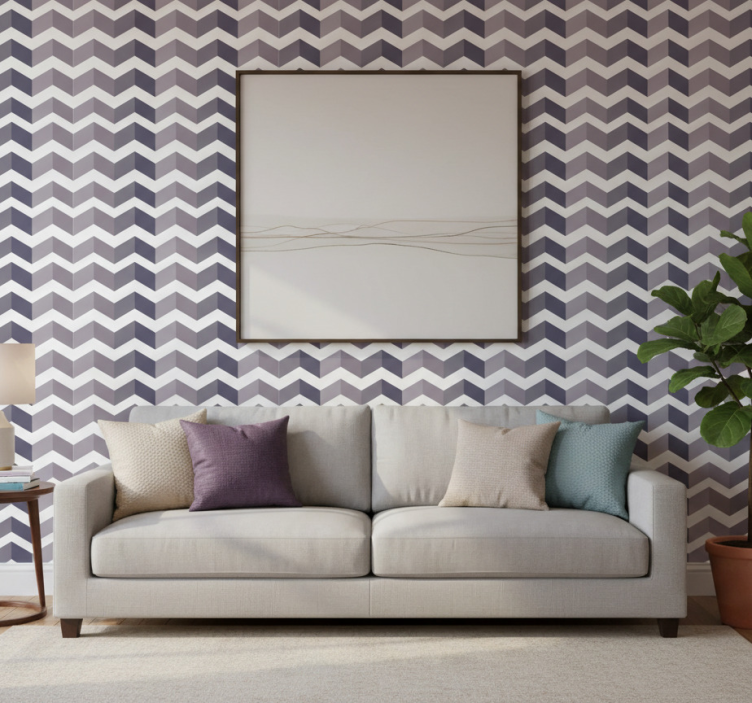 Tapeta geometryczna w stylu chevron - TenStickers