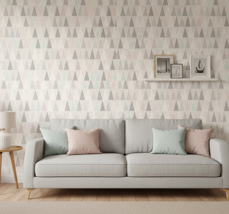 Tapeta geometryczna w trójkąty - TenStickers