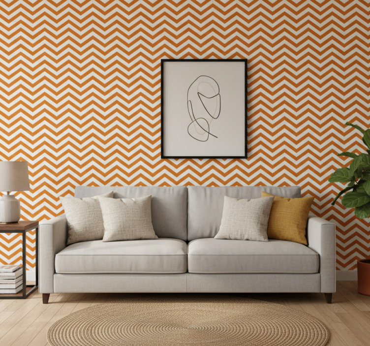 Tapeta geometryczna w wzór chevron - TenStickers