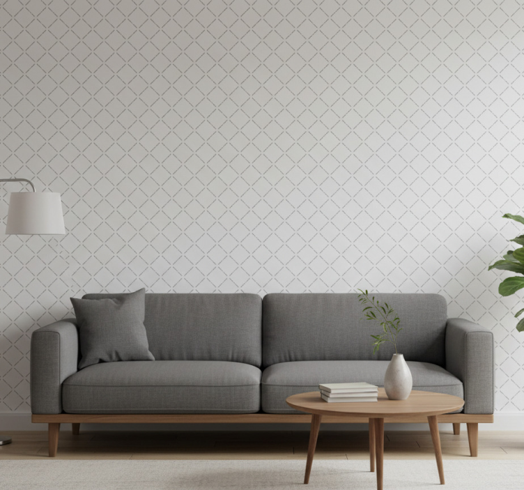 Tapeta geometryczna w wzór ciągłej linii - TenStickers