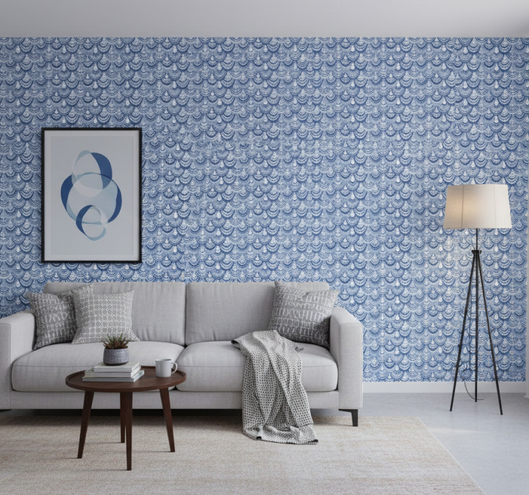 Tapeta geometryczna w wzór falisty - TenStickers