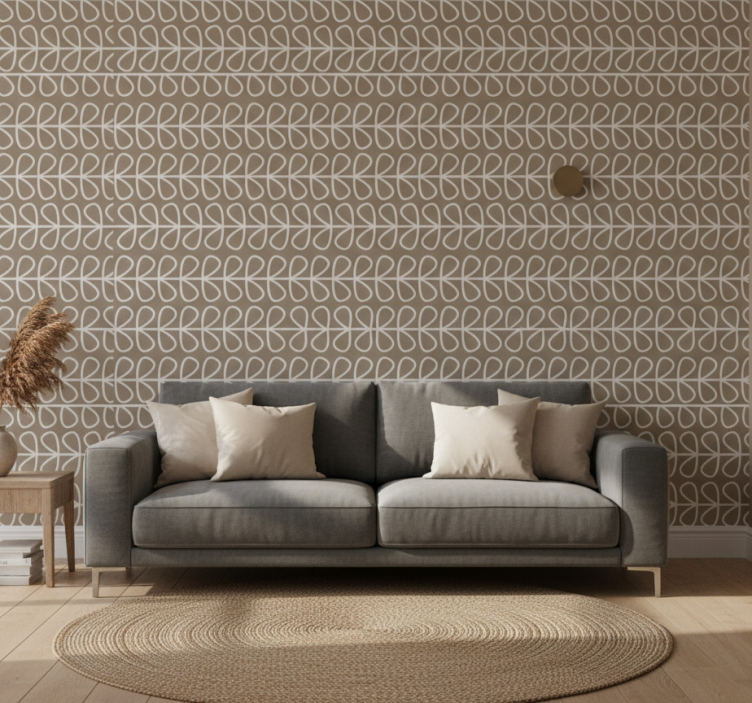 Tapeta geometryczna z wzorem pętli geometrycznej - TenStickers