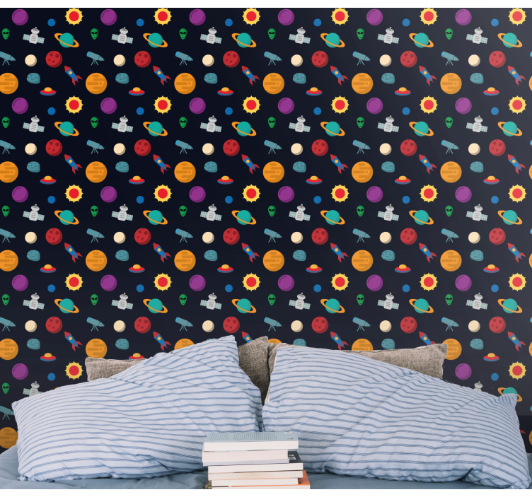 Tapeta gwiazdy scena kosmicznej przygody - TenStickers