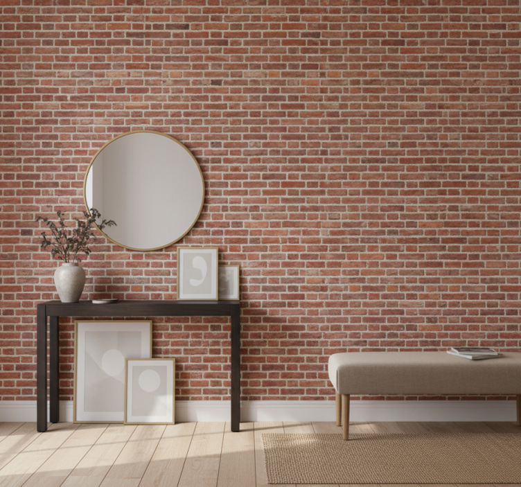 Tapeta kamienie w rustykalnym czerwonym odcieniu - TenStickers