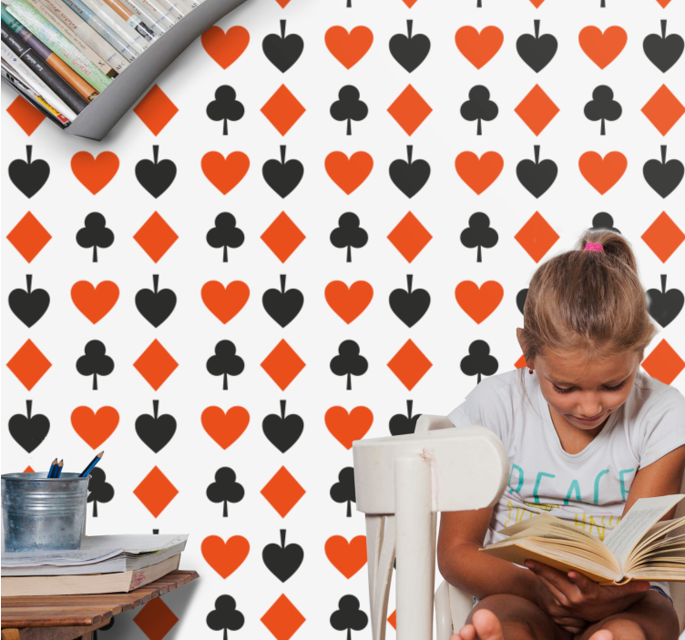 Tapeta kółka i i kropki wzór zabawnych kształtów - TenStickers