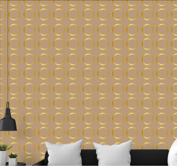 Tapeta kółka i kropki w elegancki wzór okręgów - TenStickers