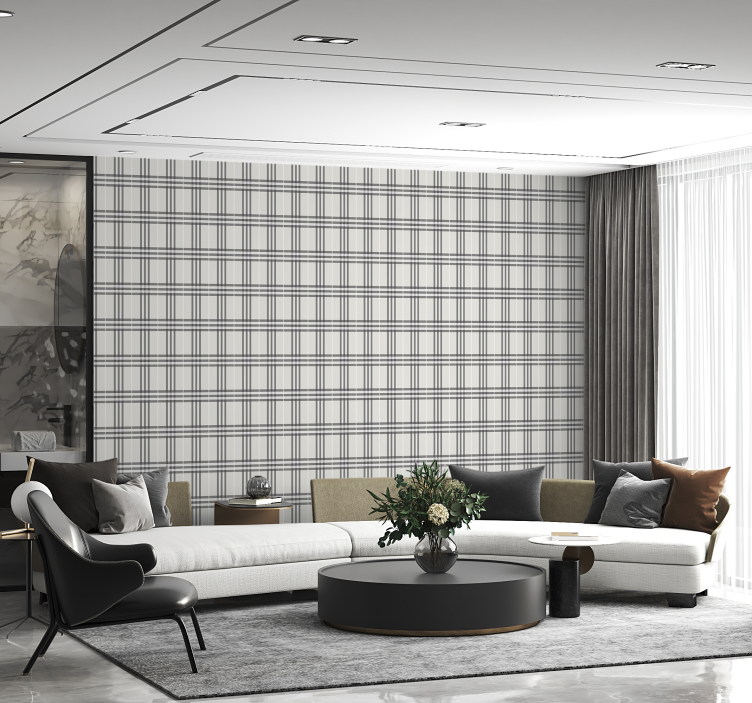 Tapeta kwadraty wzór z przeplotem - TenStickers