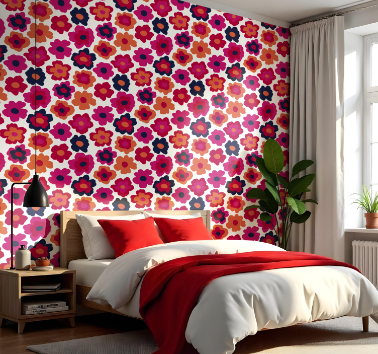 Tapeta kwiaty czerwony mak - TenStickers