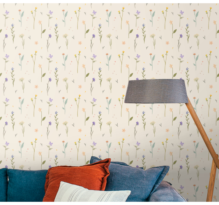 Tapeta kwiaty elegancja dzikich kwiatów - TenStickers