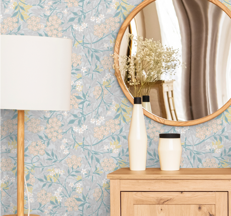 Tapeta kwiaty elegancja hortensji kwiatowej - TenStickers