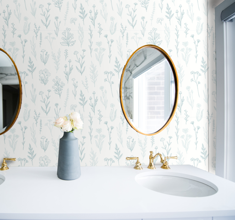 Tapeta kwiaty flora botaniczna - TenStickers