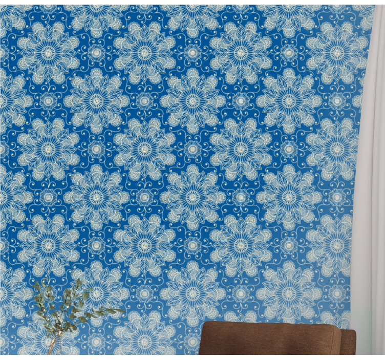 Tapeta kwiaty ozdobne kwiaty - TenStickers