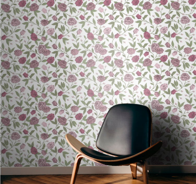 Tapeta kwiaty urok kwiatowy - TenStickers