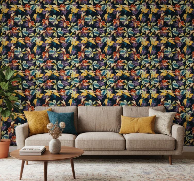 Tapeta kwiaty w designie lilii tygrysiej - TenStickers