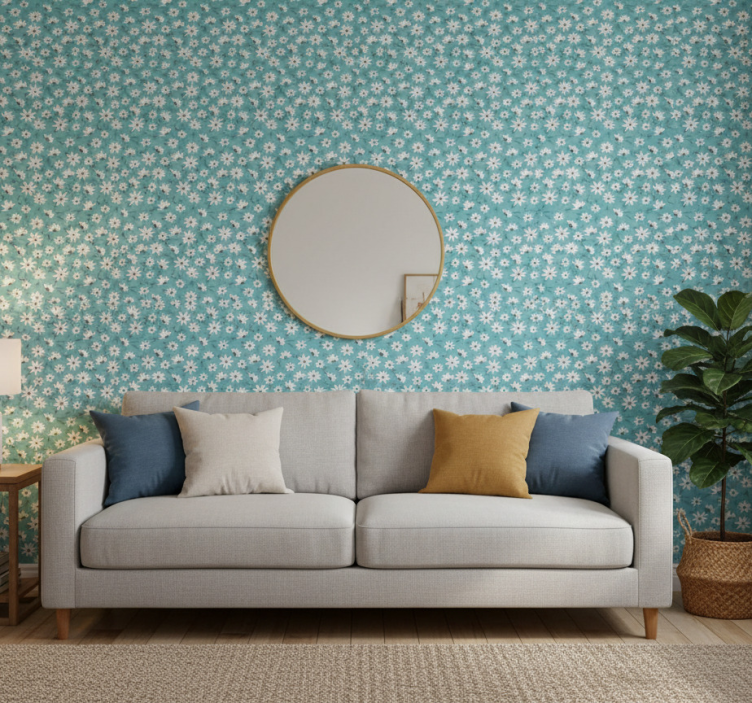 Tapeta kwiaty w stylu granny chic - TenStickers