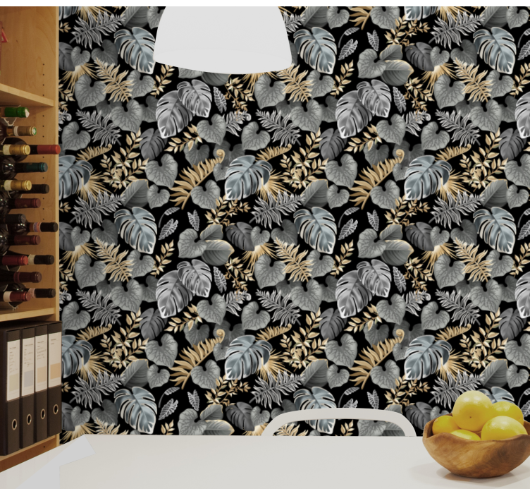 Tapeta liście gobelin botaniczny - TenStickers