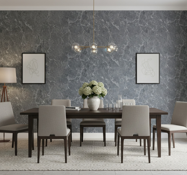 Tapeta marmur w nowoczesnym szarym odcieniu - TenStickers