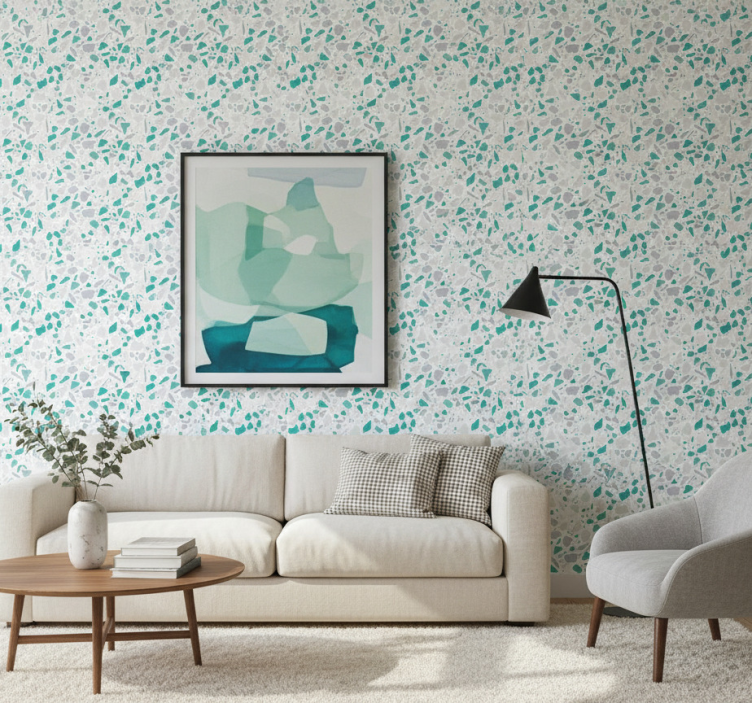 Tapeta marmur zielono-szara - TenStickers