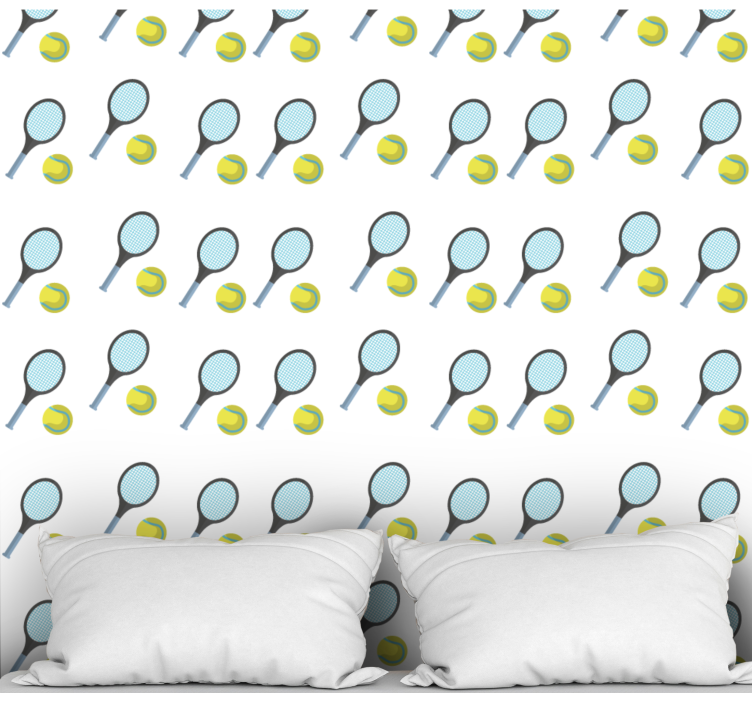 Tapeta na wymiar rakiety i piłki tenisowe - TenStickers