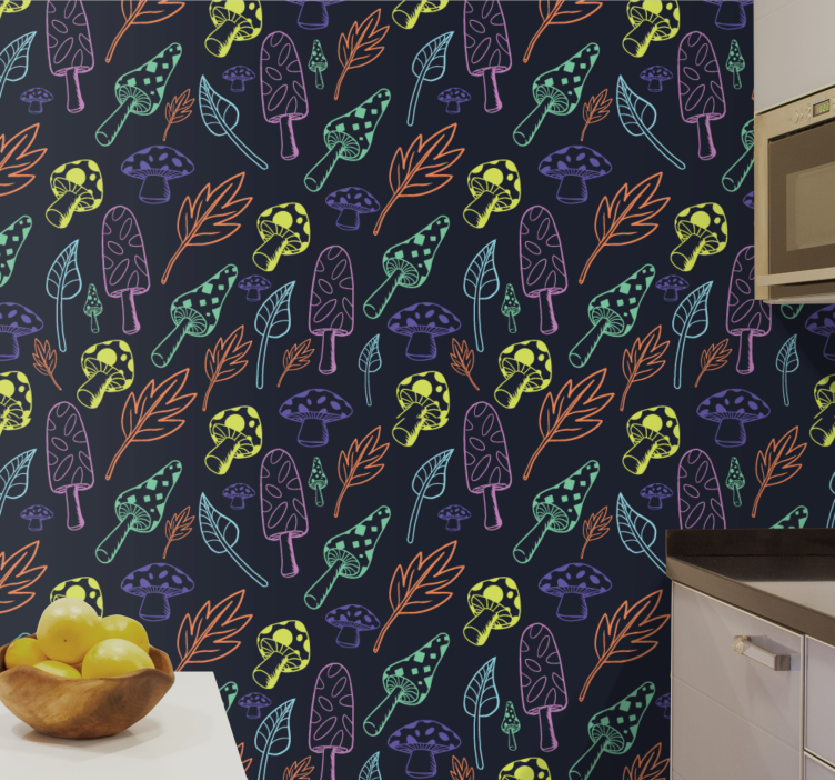 Tapeta natura funky leśny wzór - TenStickers