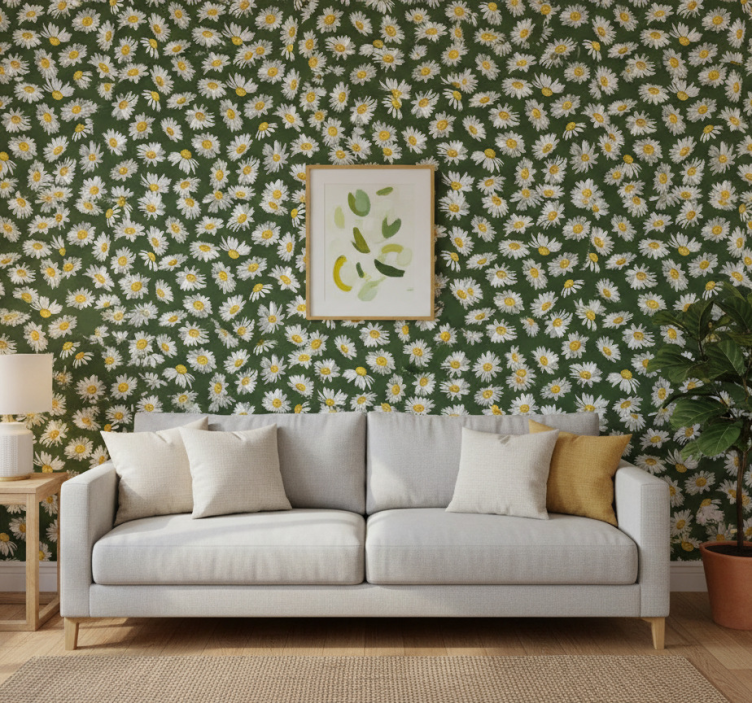 Tapeta natura Łąka stokrotek - TenStickers
