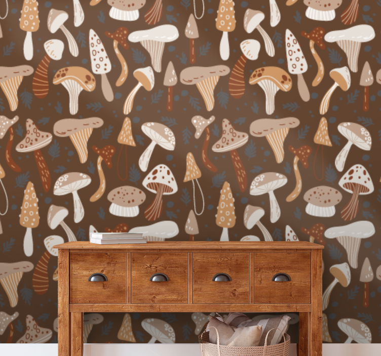 Tapeta natura mieszanka grzybów - TenStickers