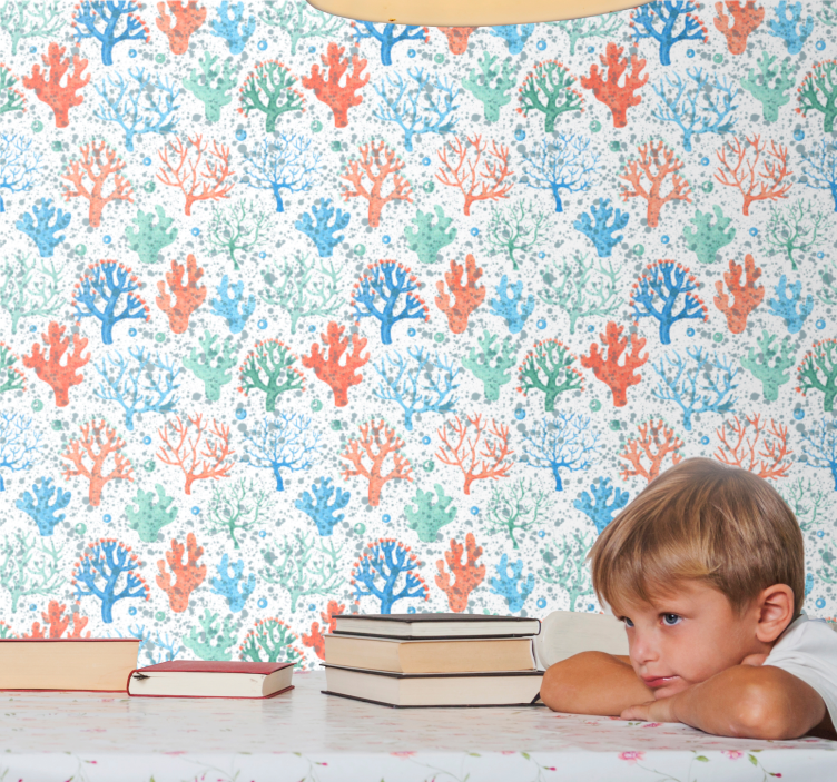 Tapeta natura odcisk rafy koralowej - TenStickers