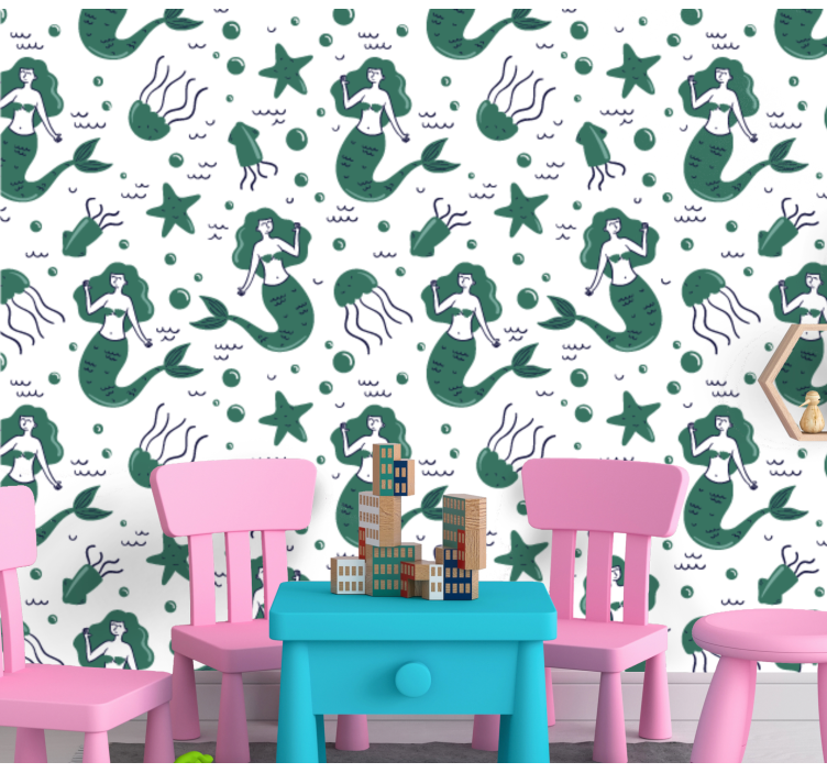 Tapeta natura podwodne syreny - TenStickers