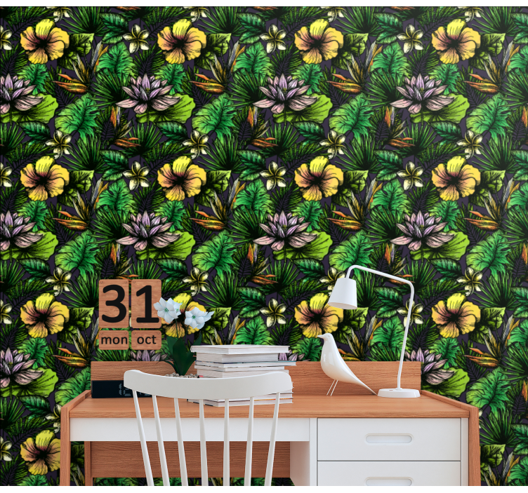 Tapeta natura tropikalny kwiat - TenStickers