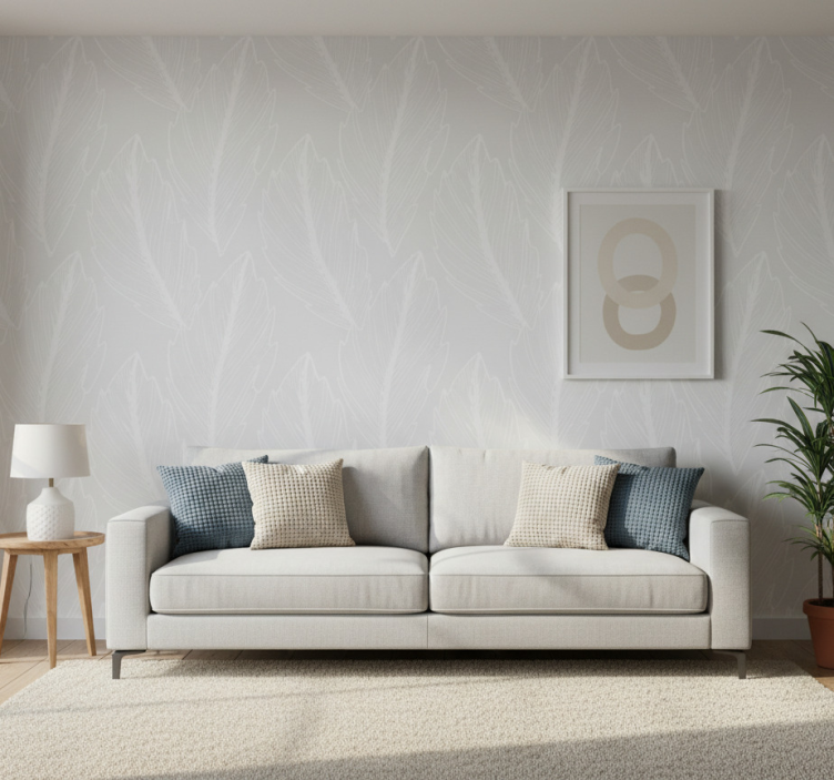 Tapeta natura z motywem odcisku piór - TenStickers