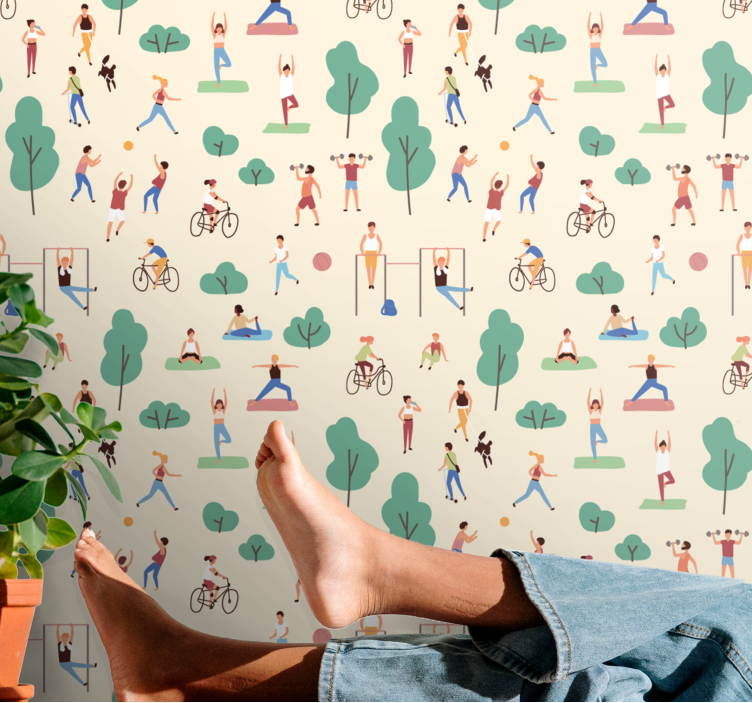 Tapeta natura zajęcia na dworzu - TenStickers