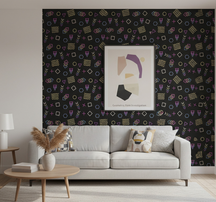 Tapeta nowoczesna badanie form geometrycznych - TenStickers